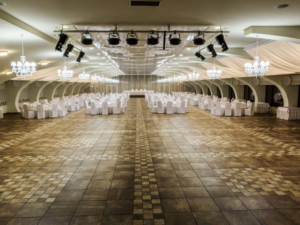 The dance floor of a event venue