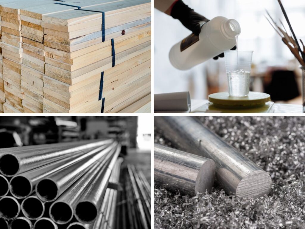 materials-wood-resin-steel-aluminum