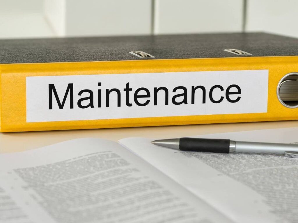 A folder about maintenance