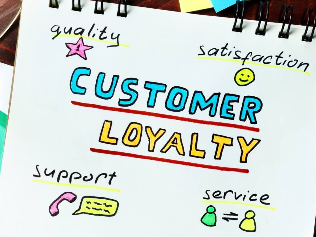 Customer loyalty representation in a notebook
